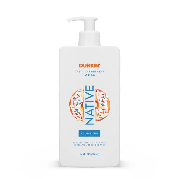 Native Body Lotion, Dunkin Moisturizer for Dry Skin with Plant-Based Ingredients - 16.5 oz