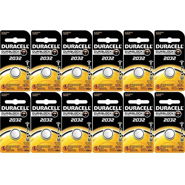 Duracell 2032 Lithium Coin Battery Cell 12-Pack