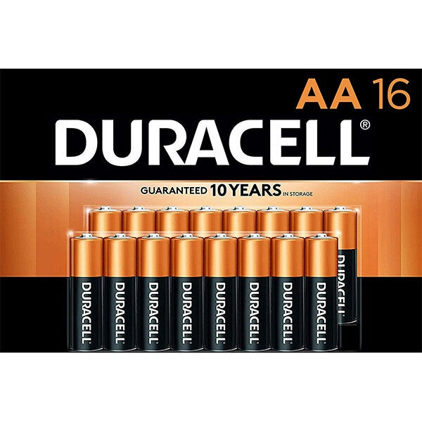 Duracell CopperTop AA Alkaline Batteries long lasting 16 count (AA-16)