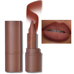 Erinde 2-in-1 Lip Liner and Lipstick Lip Combo Set, Matte Nude Dark Brown Red Lip Liner Creamy Lip Pencil Crayon, High Pigmented Long lasting Lipstick Makeup