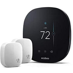 Ecobee 3 Lite Smart Thermostat With 2 Room Sensors (EB-STATE3LTVP-01) - Black