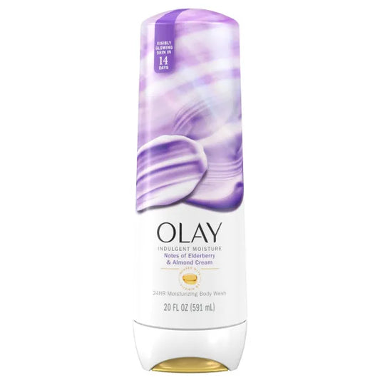 Olay Body Wash for Women, Indulgent Moisture, 24hr Moisturizing & Nourishing Formula, Infused with Vitamin B3 Complex, Luxurious Fragrances - 20 fl oz