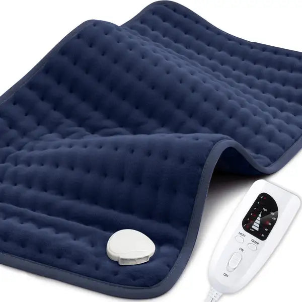 Motomate Heating Pad for Neck, Back & Shoulders - 6 Heat and Timer Settings, Soft Washable Fabric