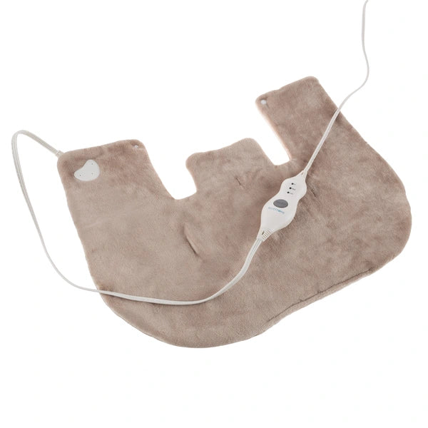 Bluestone Electric Heating Pad with 3 Settings and Auto Shut-Off, Neck and Shoulder Warmer - Tan
