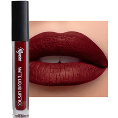 Mynena Liquid Matte Lipstick Long-Lasting Waterproof | Lightweight Comfortable Non-Drying | High Pigment Intense Color Lip Stain | Paraben-Free Talc-Free Vegan & Cruelty-Free