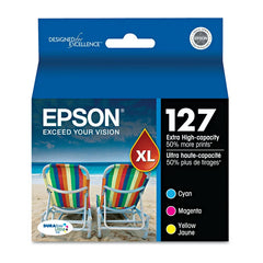 Epson 127 Xl (3 Pack) Durabrite Ultra Ink Cartridge (T127520-S)