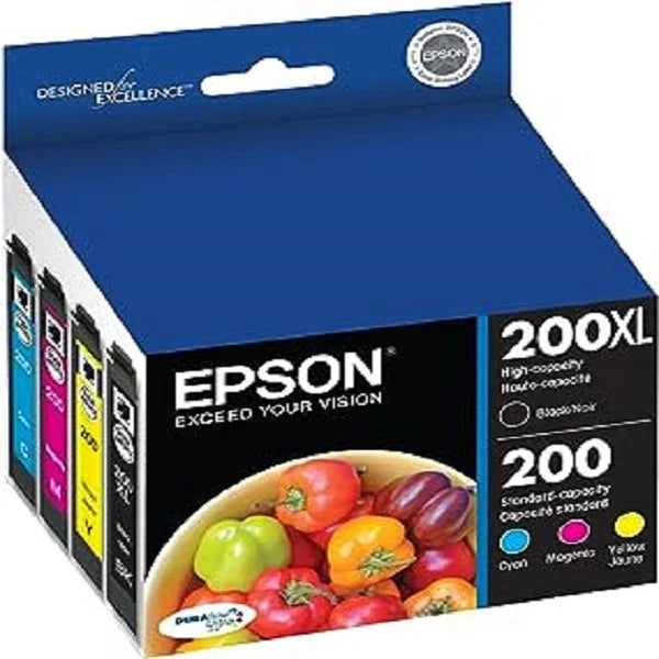 Epson 200 (4 Pack) Durabrite Ultra Ink Cartridge (T200XL-BCS)