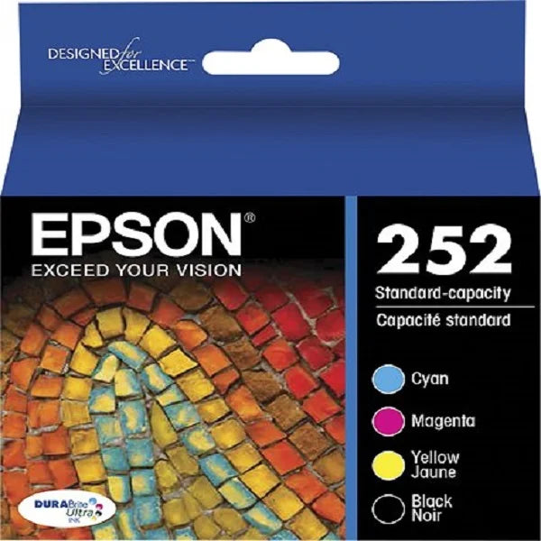 Epson 252 (4 Pack) Durabrite Ultra Ink Cartridge (T252120-BCS)