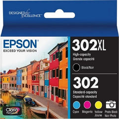 Epson 302 (5 Pack) Claria Premium Ink Cartridge (T302XL-BCS)