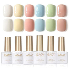 GAOY 6-Color Soak-Off UV Gel Nail Polish Sets