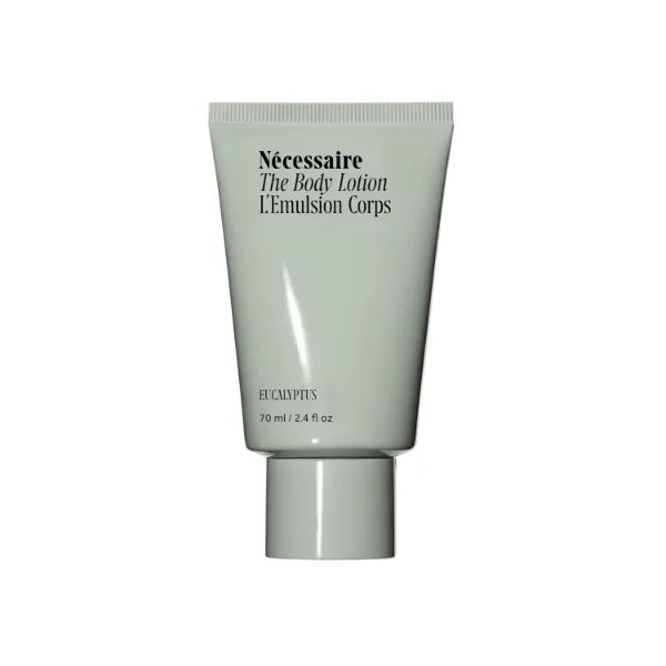 Nécessaire The Body Lotion Mini, Multi-Peptide Firming Lotion to Moisturize, Firm, Strengthen, 2.5% Niacinamide, Vitamin C/E + Omega 6/9 - 2.4 fl oz