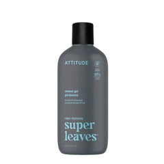 ATTITUDE Shower Gel Body Wash for Men, 98% Natural Origin Ingredients, Paraben & Phthalate Free, EWG Verified, Cleanses Without Drying - 14 Fl Oz
