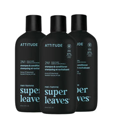ATTITUDE Men’s 2-in-1 Shampoo & Conditioner – Volumizing, Scalp Care, Strengthening & Nourishing Hair Formulas with Natural Ingredients - 14 fl oz