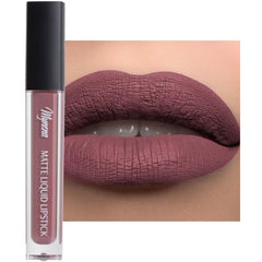 Mynena Liquid Matte Lipstick Long-Lasting Waterproof | Lightweight Comfortable Non-Drying | High Pigment Intense Color Lip Stain | Paraben-Free Talc-Free Vegan & Cruelty-Free