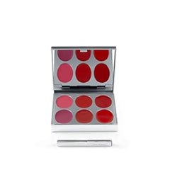 Jerome Alexander New Again Lipstick Palette & Retractable Brush, 6 Hot Poured, Buildable & Blendable Smooth Matte Shades