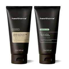 Hawthorne Moisturizing Men’s Skin Care Kit. Men’s Facial Care Kit with Face Wash Cleanser and Face Lotion . Natural, Non Toxic, Paraben Free, Phthalate Free.