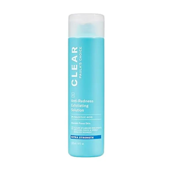 Paula's Choice CLEAR Anti-Redness Exfoliating Solution, 2% Salicylic Acid Liquid Exfoliant for Face, Face Exfoliant for Mild to Severe Acne & Breakouts, Blackheads and Clogged Pores, Fragrance-Free
