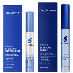 TEREZ & HONOR Advanced Eyelash & Eyebrow Serum Collection – Growth, Strengthening & Enhancing Treatment for Longer, Thicker, Fuller Lashes and Brows