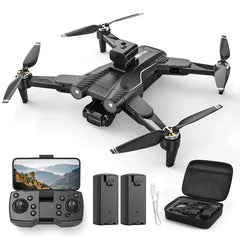 Generic F167 Drone with Camera 8K for Adults and Beginners, FPV RC Quadcopter with Brushless Motor,Optical Flow Sensor,2 Batteries,Black
