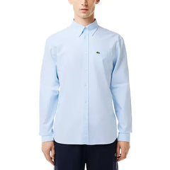 Lacoste Men's Woven Long Sleeve Button-Down Oxford Shirt