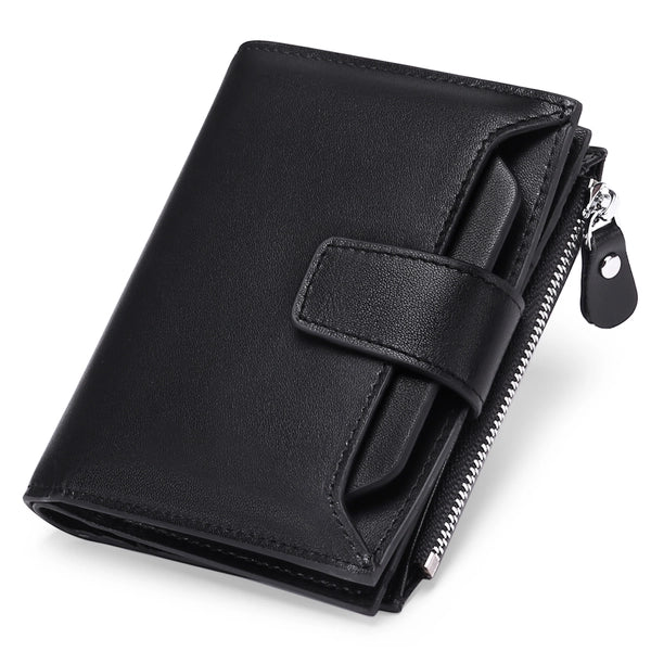 FALAN MULE Minimalist Leather Wallet for Men - RFID Blocking Bifold with Coin Purse & Card Holder