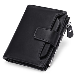 FALAN MULE Minimalist Leather Wallet for Men - RFID Blocking Bifold with Coin Purse & Card Holder