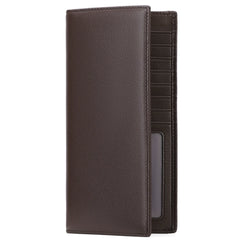 FALAN MULE Genuine Leather RFID Blocking Slim Wallet - Long Bifold Credit Card Holder for Men