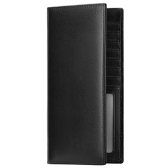 FALAN MULE Genuine Leather RFID Blocking Slim Wallet - Long Bifold Credit Card Holder for Men