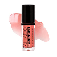 Palladio Hydrating Lip Oil Infused with Hyaluronic Acid, Non-Sticky Formula, Subtle shine with tinted sheer color, liquid lipstick, prevents chapped lips, Vegan & Cruelty-Free