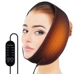 Democe Heated Face Mask - USB Face Heating Pad with 3 Heat & 4 Timer Settings for Jaw & Chin
