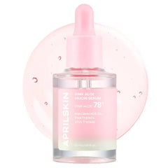 APRILSKIN Pink Aloe Mucin Serum, Hydrating 78% Jeju Aloe Mucin Formula with Non-Sticky Finish for a Glass Glow Look, Korean Skincare - 1.01 fl.oz (30ml)