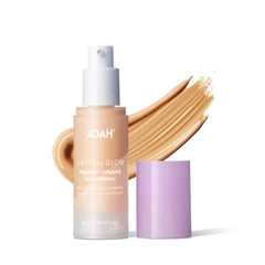 JOAH Crystal Glow Peptide-Infused Foundation, 2-in-1 Multitasking Korean Makeup with Blurring Face Primer, Luminizer, Hydration & Skin Defense for a Flawless Finish, 30ml