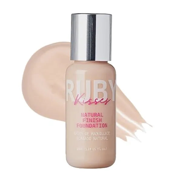 Ruby Kisses Liquid Foundation Medium Coverage, Lightweight, Natural Finish, Face Makeup for All Skin Type, Korean Makeup