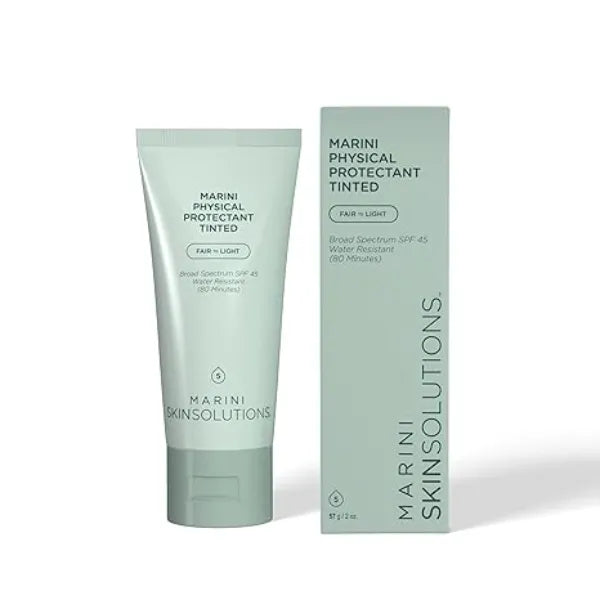 Marini SkinSolutions Physical Protectant Tinted Broad Spectrum SPF 45 Sunscreen Water Resistant  All Skin Types  Made in the USA