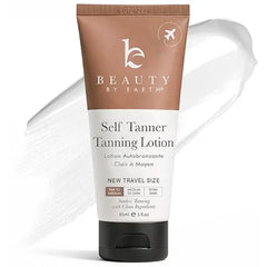 Beauty by Earth Tanning Lotion Self Tanner USA Made with Natural & Organic Ingredients Travel Size Self Tan Lotion, Non Toxic Gradual Tanning Moisturizer, Sunless Tanner for Fake Tan for Women & Men