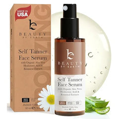Beauty by Earth Face Tanner Serum USA Made with Natural & Organic Ingredients Sunless Self Tanner for Face with Anti Aging Hyaluronic Acid