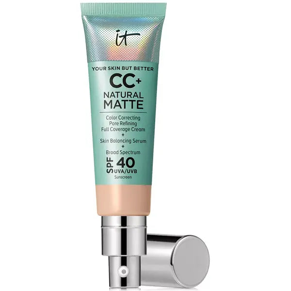 IT Cosmetics CC+ Cream Matte Foundation SPF 40 for Oil-Free, Long-Lasting Matte Finish