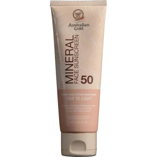 Australian Gold Tinted Mineral Face Sunscreen SPF 50, 2.5 Fl Oz