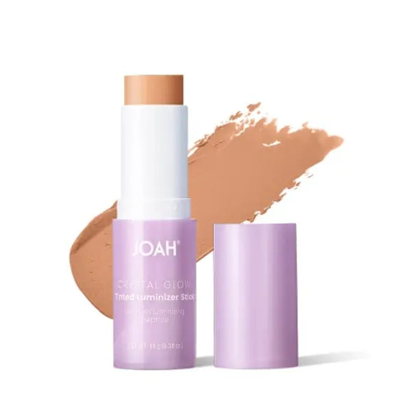 JOAH Crystal Glow Tinted Luminizer Stick, Multitasking Korean Makeup Highlighter and Bronzer Stick, Customizable Formula for a Natural Glow, Peptide Infused