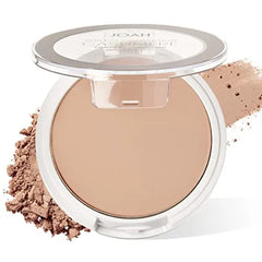 JOAH Perfect Complexion Cashmere Powder Foundation, Medium Face Coverage, Matte Finish, Korean Makeup, Compact Design For Oily & All Skin Types