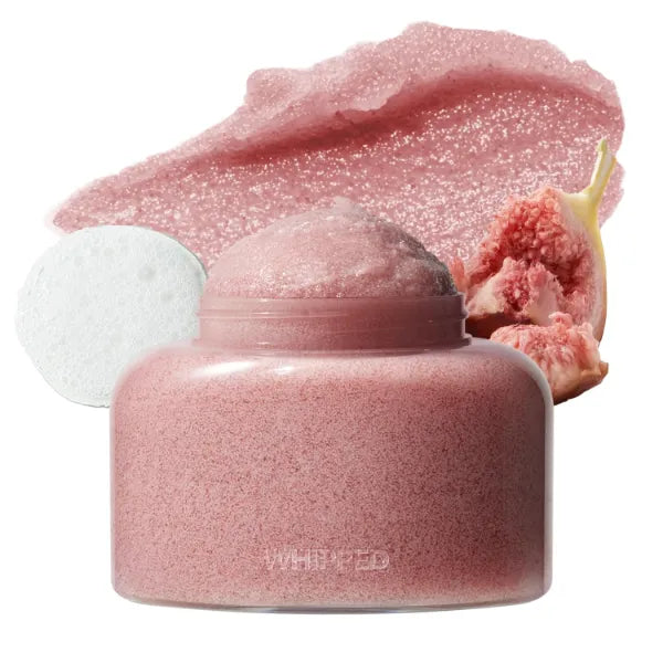 Whipped VEGAN SCRUB 210g (7.40 oz) | Soft as Gelato Texture, Enriched with Ceramide, Shea Butter & Niacinamide | 10x Finer than Sugar Scrubs | for Face & Body