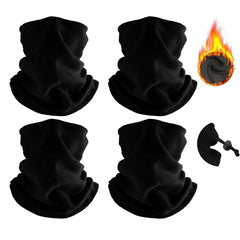 Finvizo 4 Pack Winter Neck Warmer Fleece Neck Gaiter Windproof Face Cover Scarf