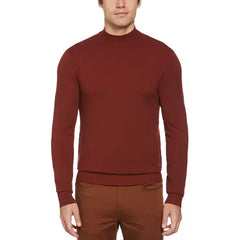 Men's Long Sleeve Mock Neck Pullover Sweater