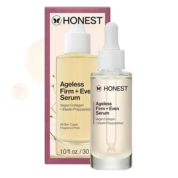 Honest Beauty Ageless Firm and Even Serum, Powered by Vegan Collagen Elastin Polypeptides, Firmer-Looking Skin, Fragrance Free, EWG Verified, Cruelty-Free