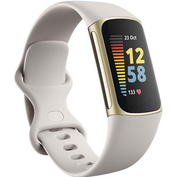Fitbit Activity Tracker Charge 5 (FB421GLWT) Lunar White / Soft Gold Stainless Steel