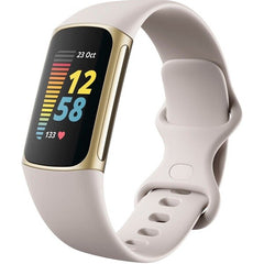 Fitbit Activity Tracker Charge 5 (FB421GLWT) Lunar White / Soft Gold Stainless Steel