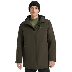 Men's Performance Hooded, Faux Sherpa-Lined Peacoat Jacket