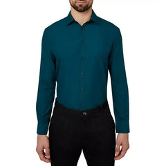 Calabrum Men's Regular Fit Solid Wrinkle Free Performance Dress Shirt