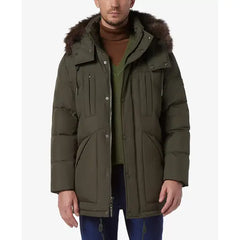 Men's Tremont Down Parka with Faux Fur Trimmed Removable Hood