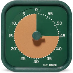 TIME TIMER MOD Home – 60-Minute Metallic Visual Countdown Timer for ADHD, Study, Pomodoro & Focus Work with Silent Operation